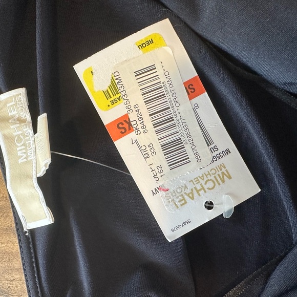 New Michael Kors Black Top with Gold Ring Details - Picture 6 of 7